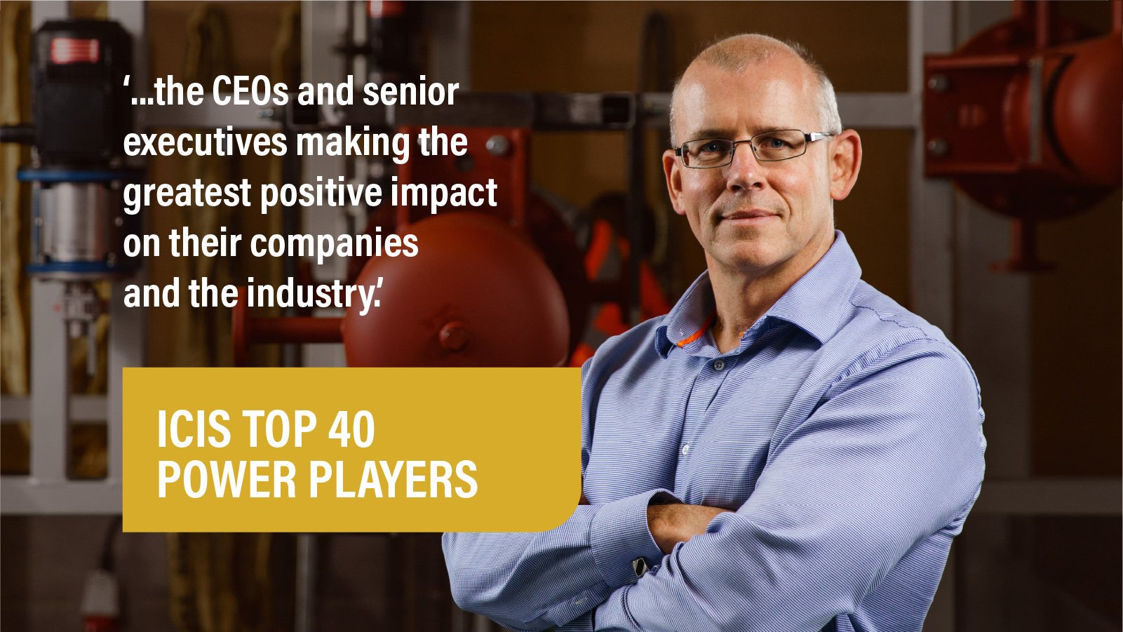 Featured image for Adrian Griffiths, CEO Recycling Technologies included in the ICIS Top 40 Power Players