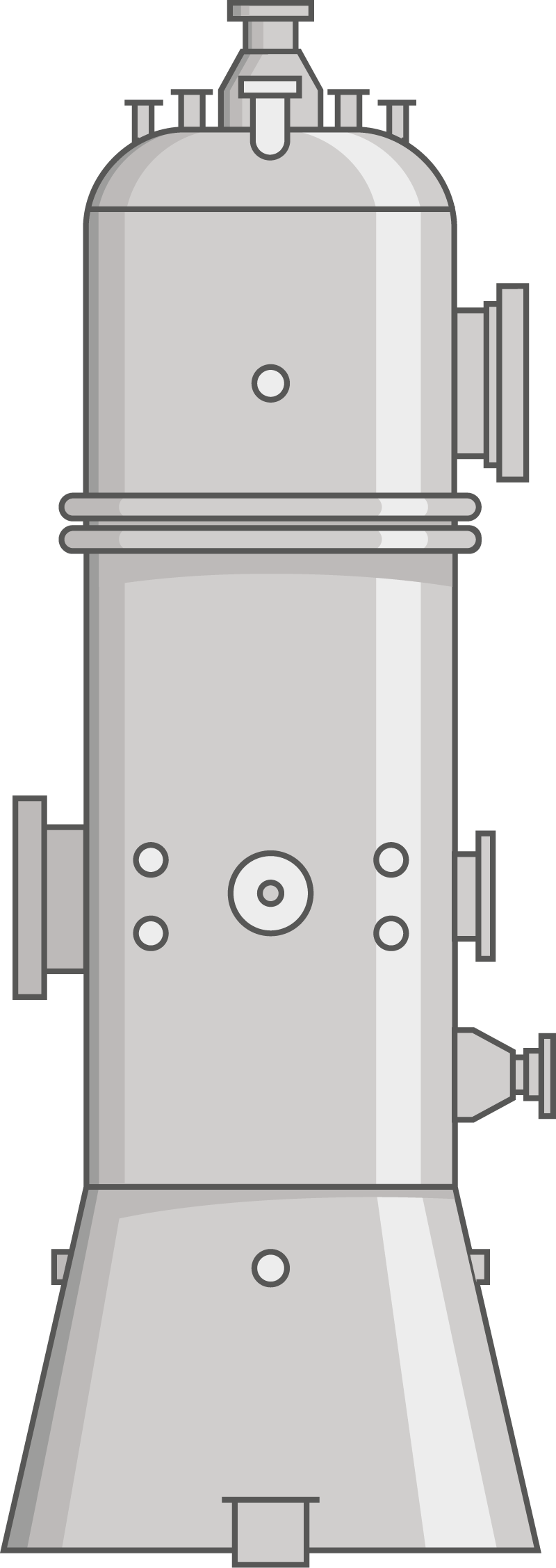 Fluidised bed reactor illustration
